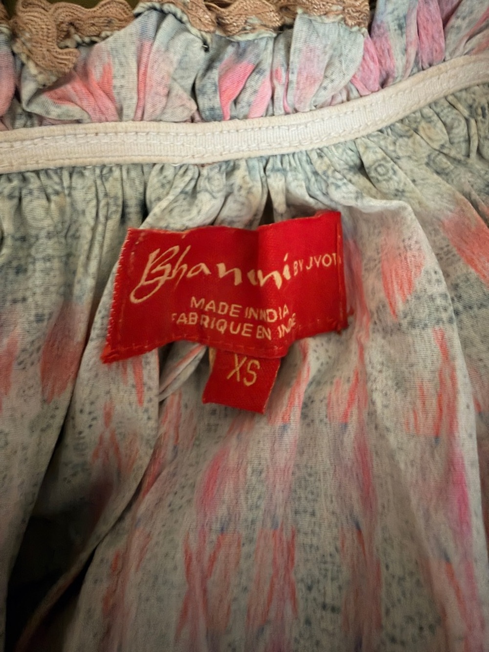 Anthropologie Bhanuni By Jyoti Villa Top Off-the-Shoulder Ruffle - Picture 10 of 11